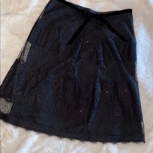 Ann Taylor black lace skirt